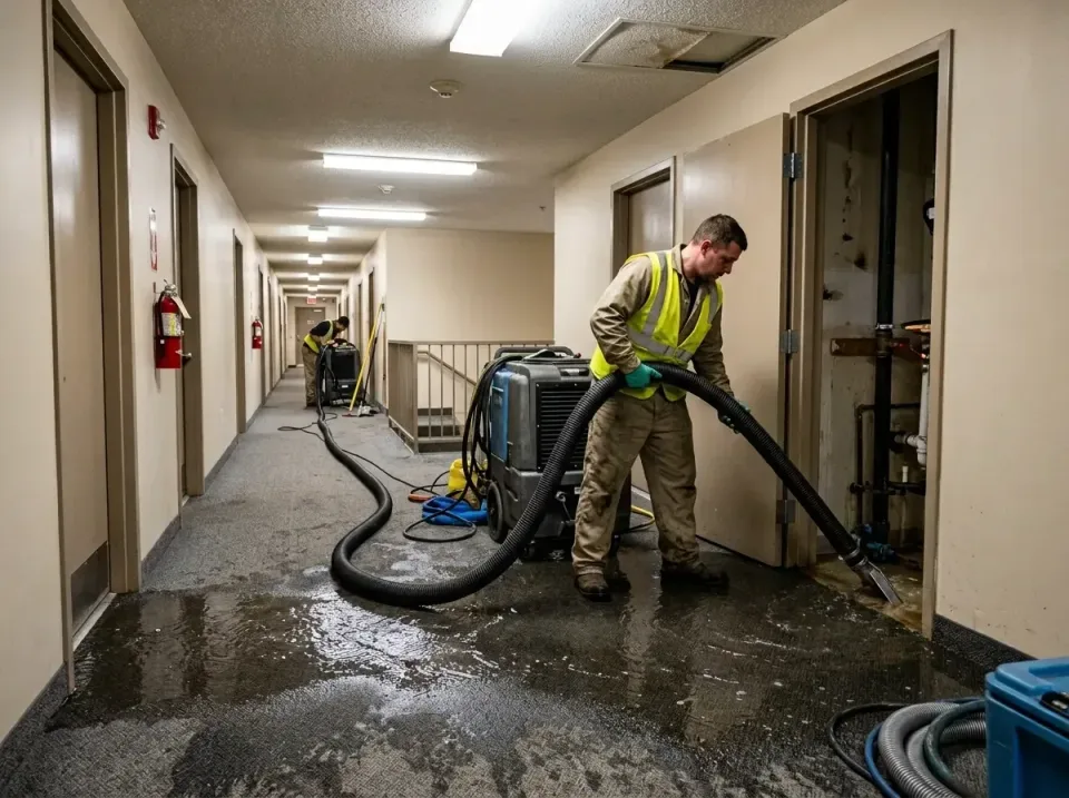 multi-unit-apartment-hallway-f-005 — frequently asked questions, Emergency Burst Pipe Water Extraction & Removal in Basking…
